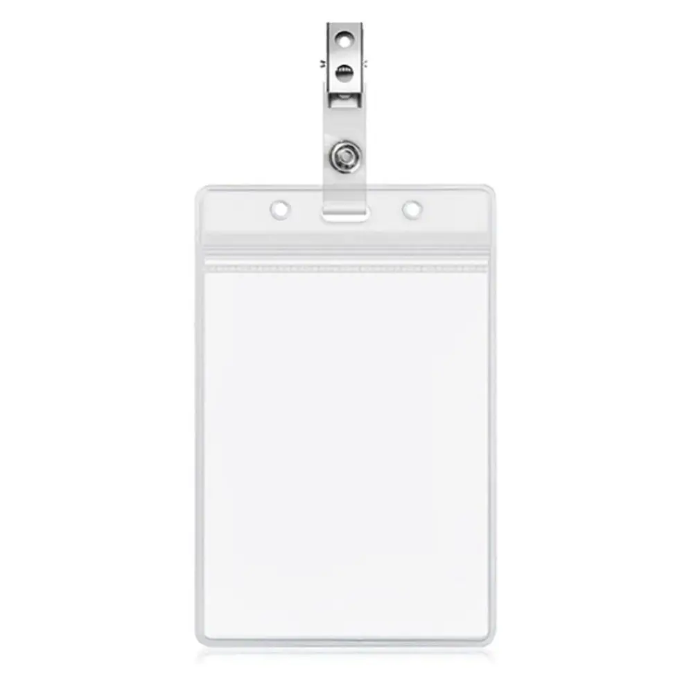 Waterproof PVC Work Card Holders Transparent Multi-use Credit Card Holders Bus Card Cover Case Student Supplies