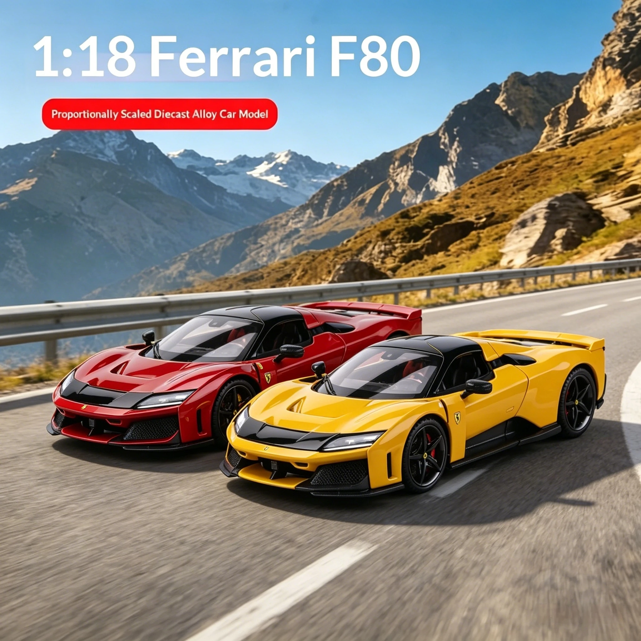 

Bburago 1:18 Модель суперкара Ferrari F80 из литого сплава, официально лицензированная, коллекционная, для демонстрации