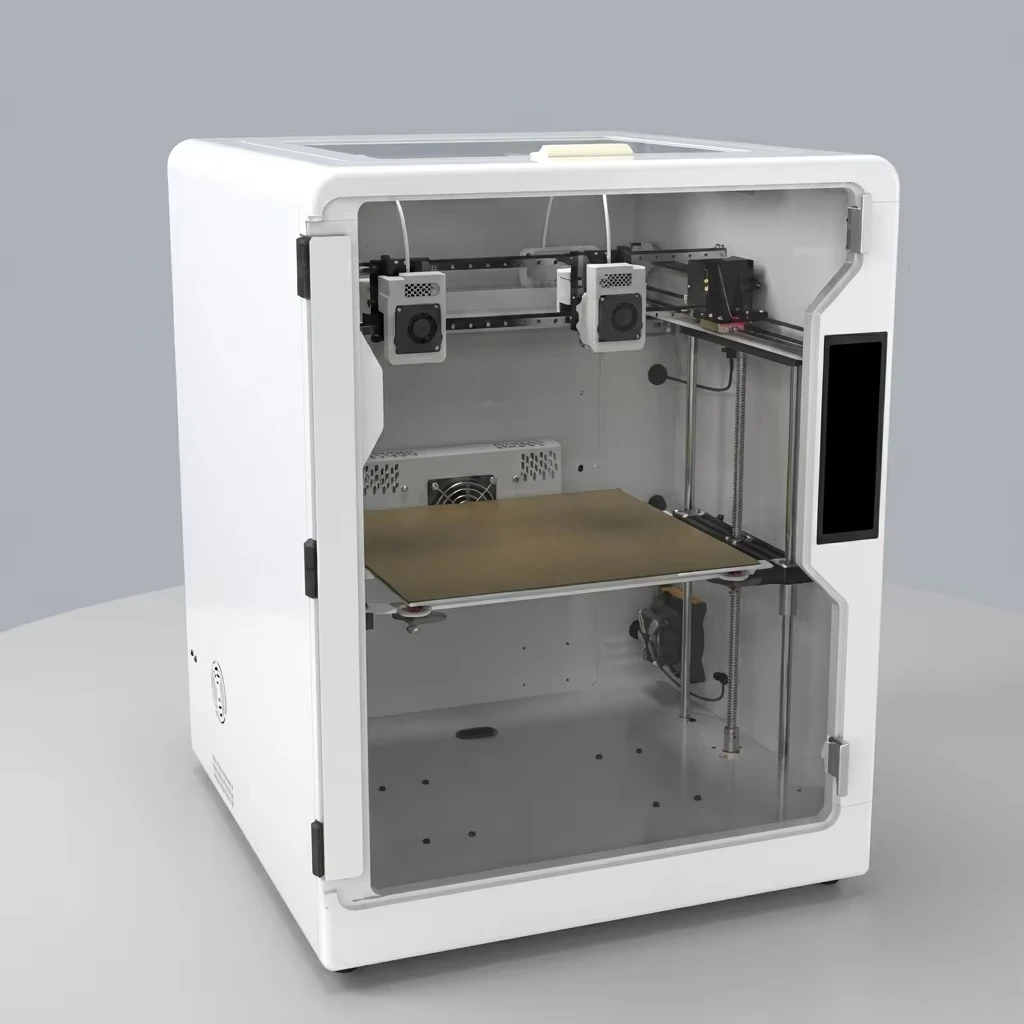Dual Extruder 3D Printer 250x330x370mm Enclosed FDM Printing Machine for Prototype Lab Two Nozzles
