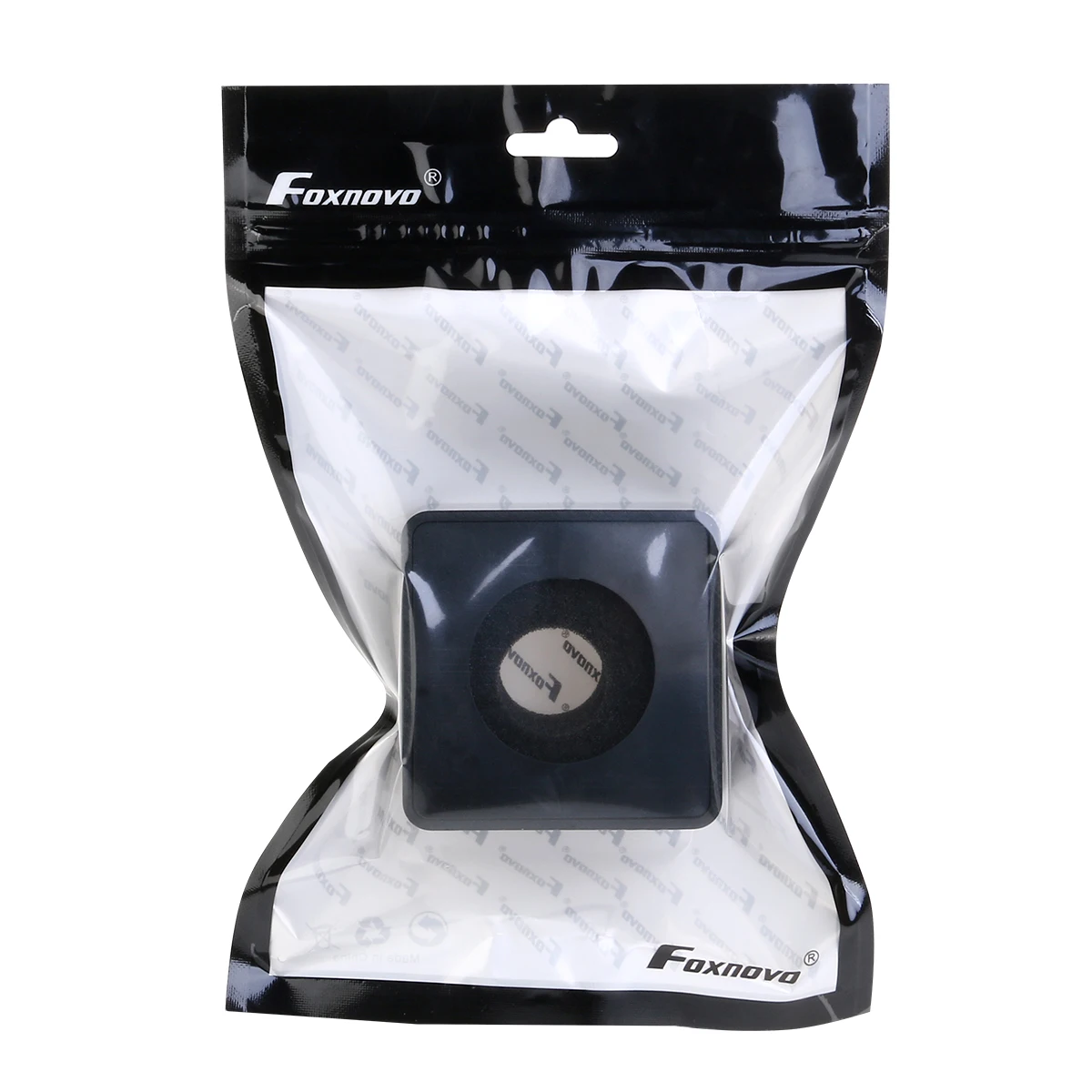 

Square Microphone Station Logo Portable Black Durable ABS Plastic Interview Mic Flag Large Logo Space Easy to Carry