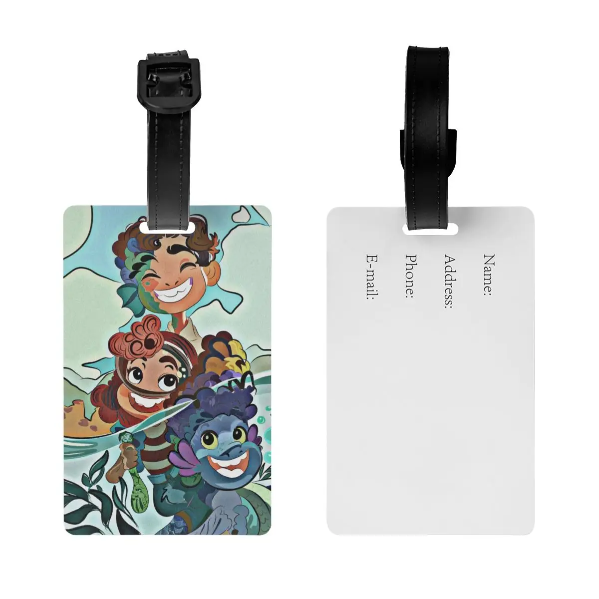 Benutzerdefinierter Luca Cartoon-Gepäckanhänger für Reisekoffer, Sichtschutz, ID-Etikett
