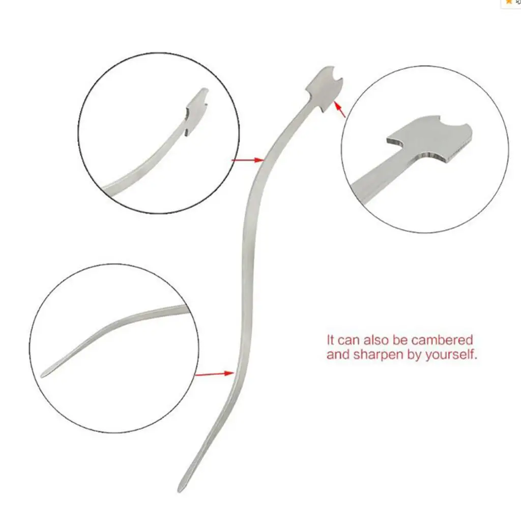 Sound Post Setter Hook Professional Stainless Steel Repair Accessory for Cello Double Bass Luthiers