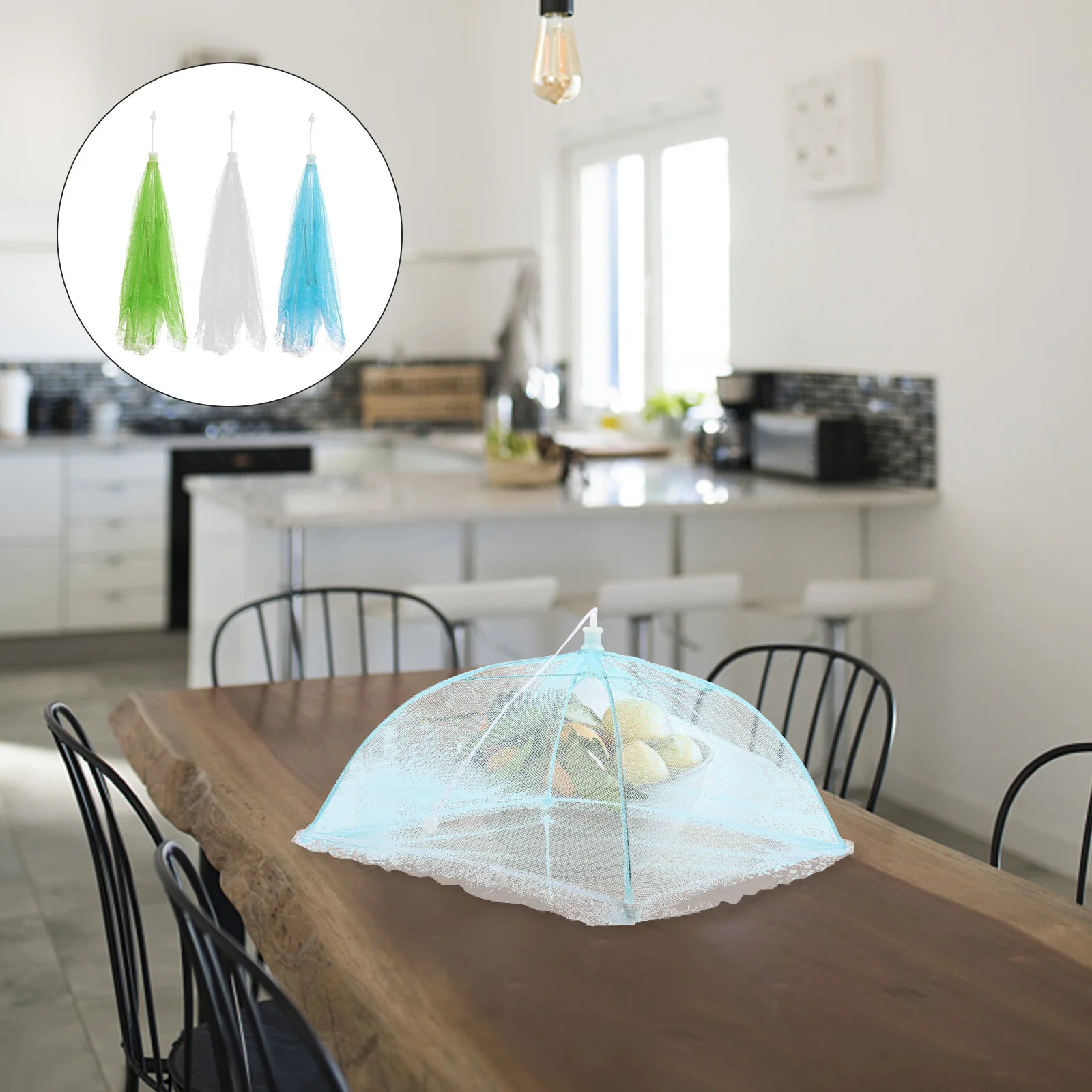 

3pcs Food Cover Large Dining Table Protection Umbrella Airtight Shield Kitchen Restaurant Dish Protector Household Table