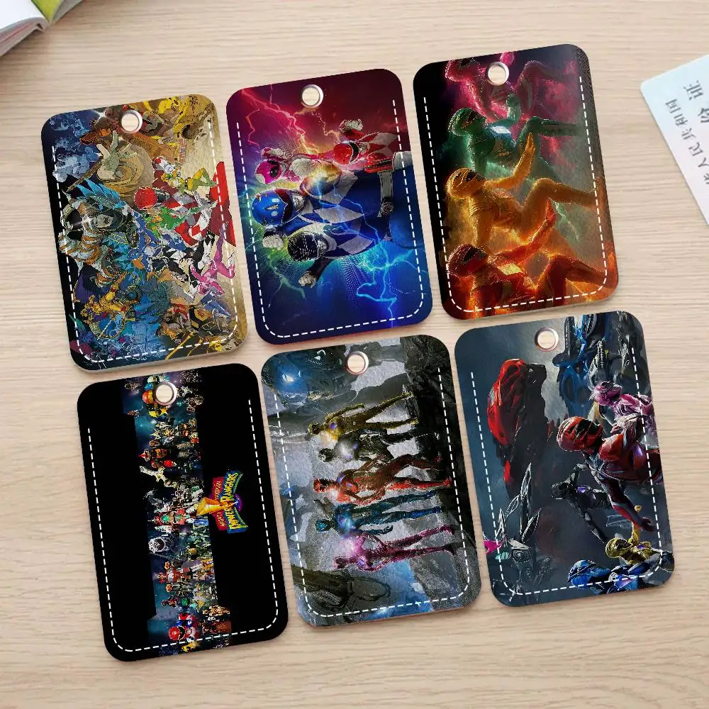 Movie P-Power Cool Rangers Holder Keychain With Keychain For Access Card Bus Pass & Card Credit ID Bank Card Protective Case