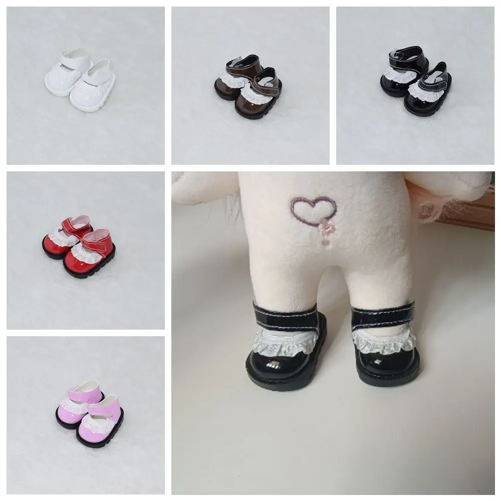 Baby Shoes 20cm Cotton Doll Lace Leather Shoes Adhesive Shoes Toy Doll Replacement Dressing