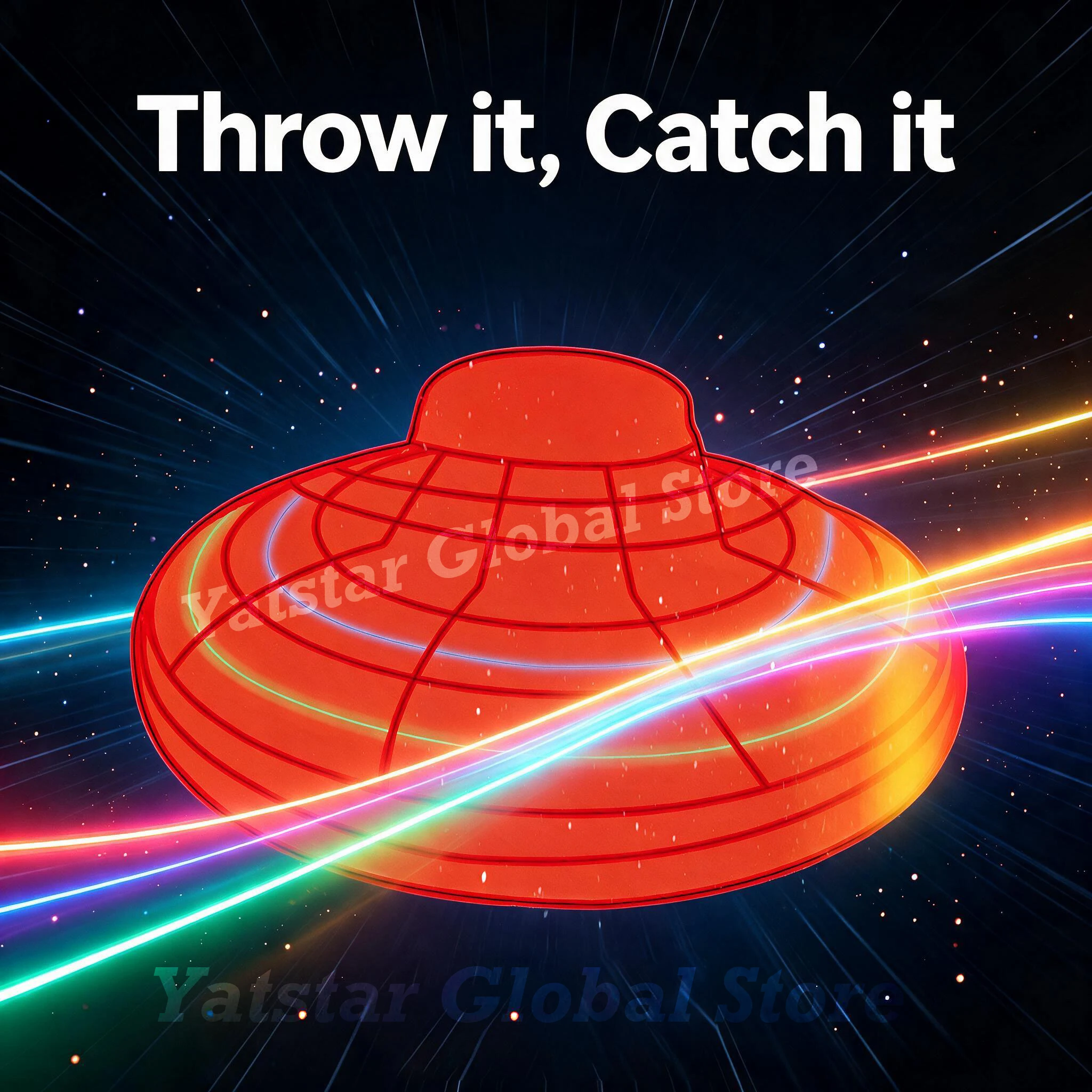 Magic Flying Helicopters Spinner Fingertip Flight Gyro Hover Ball Drone Aircraft, LED Light Up Toys Outdoor Fun for Adults Teens