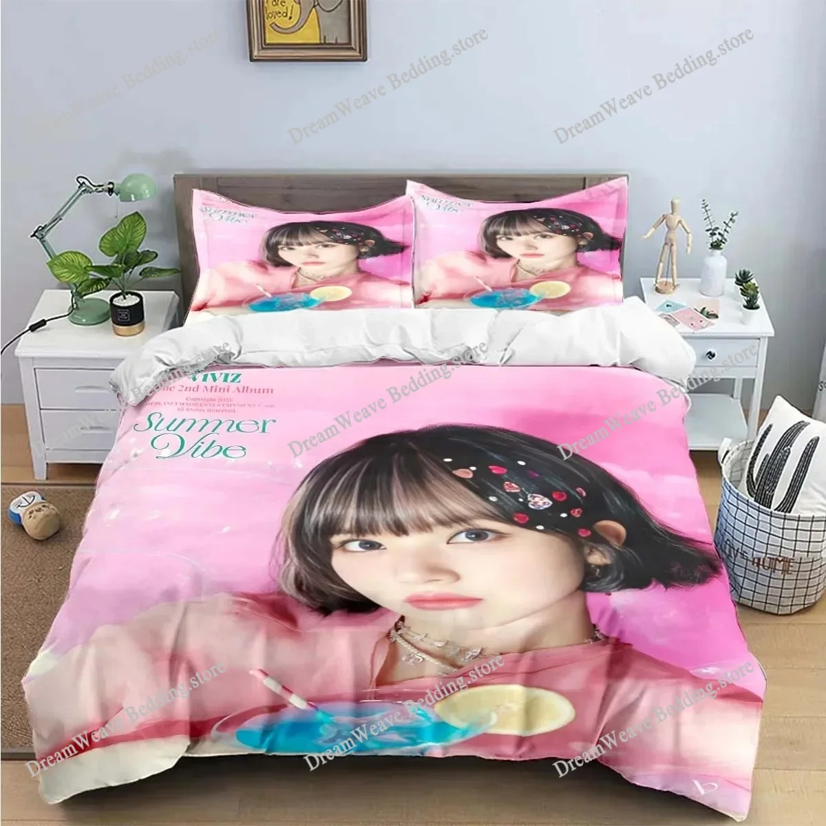 

Exquisite Singer E-Eunha Fashion Anime Digital Printing Bedding Set Duvet Cover Comforter Bed Youth Kids Girl Boys Gift