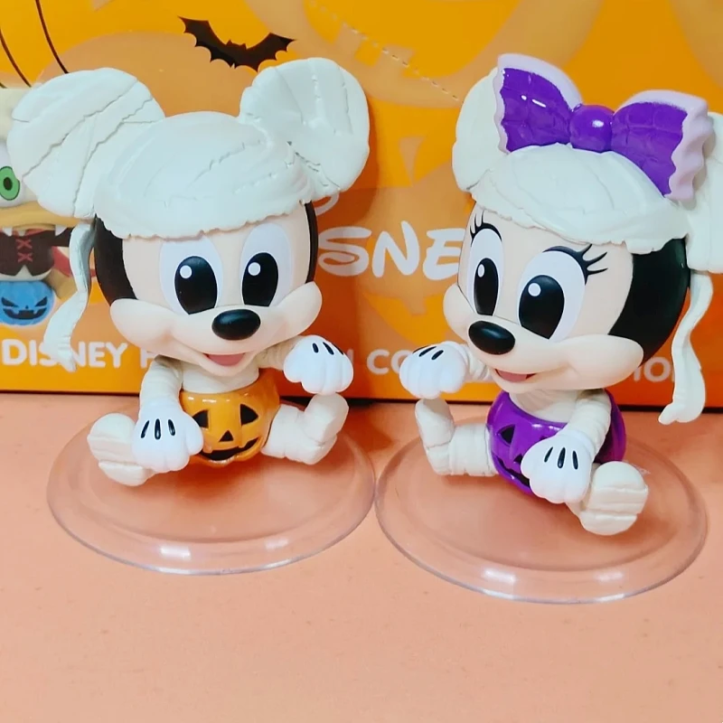 Hot Toys Disney Pumpkin Party Cosbi Blind Box Mickey Stitch Donald Duck Anime-Modell Hochwertiges Sammlerstück Spielzeug Halloween-Geschenke