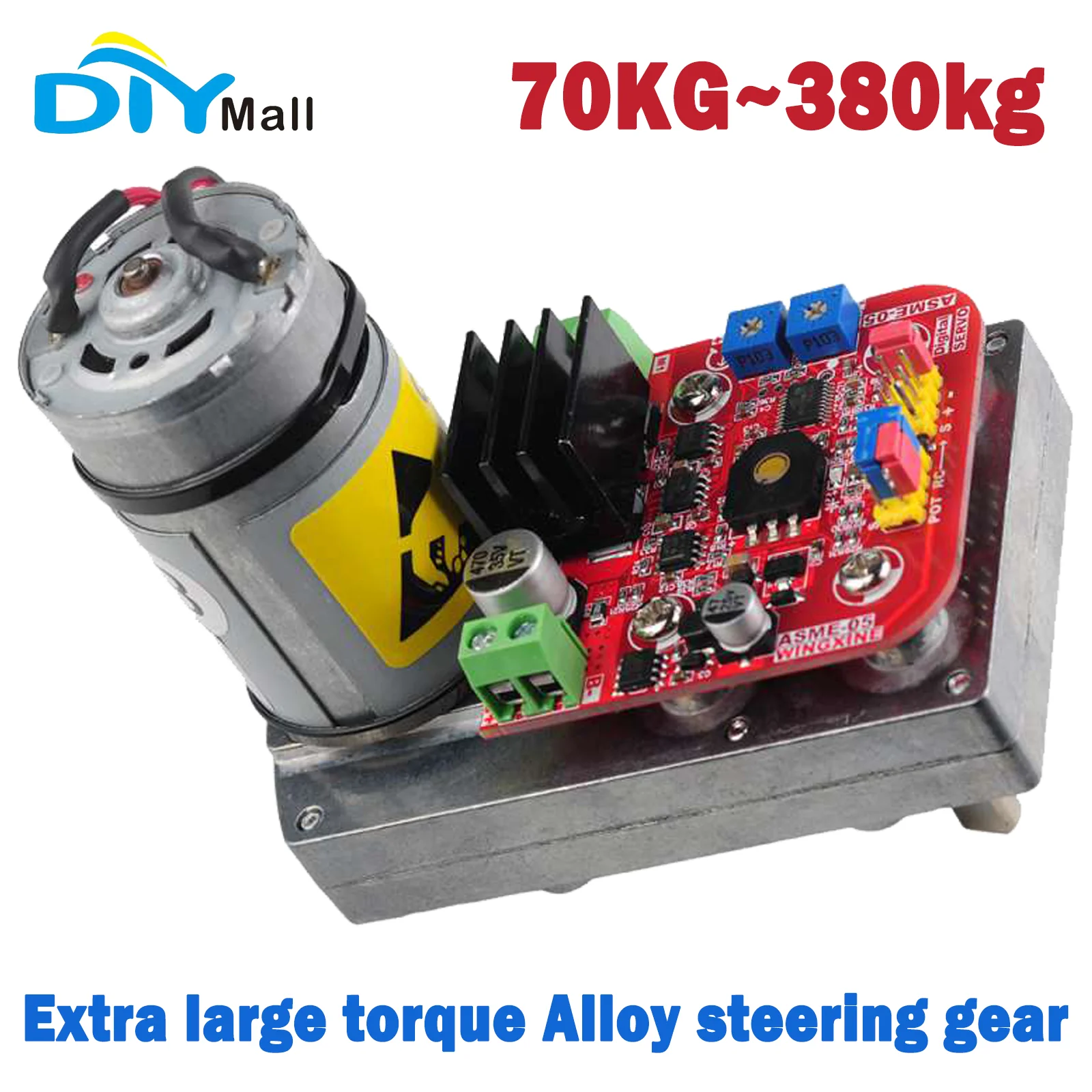 

ASME series high power and high torque servo steering gear 380Kg.cm DC 12-24V suitable for large robots and robotic arms