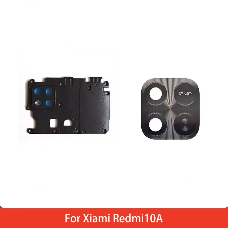 Back Camera Glass Lens for Xiaomi Redmi 10A Rear Back Camera Glass Lens With Frame Replacement Parts