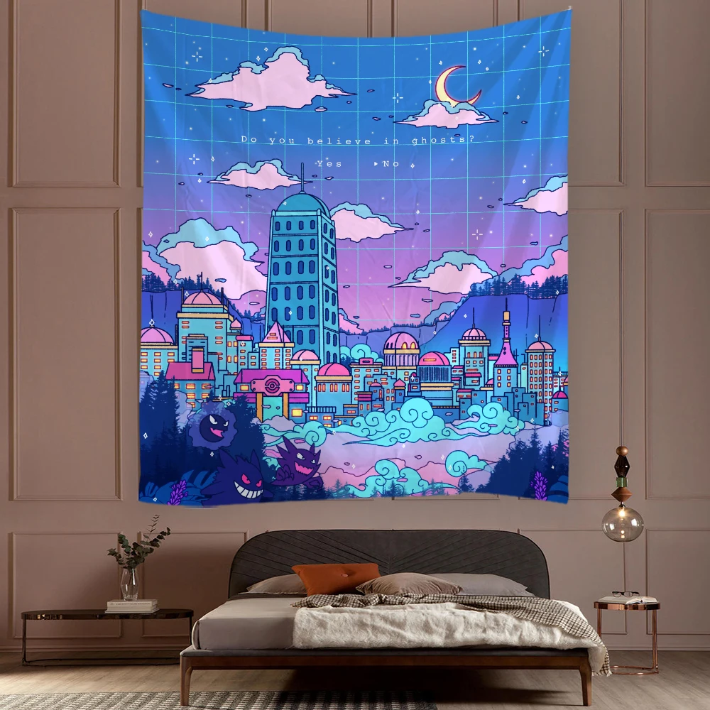 Comics Kawaii Indie Room Decor Tapestry Hippie Romantic Macrame Tapestry Wall Hanging Cute Decor Room Decoration Anime Tapestry