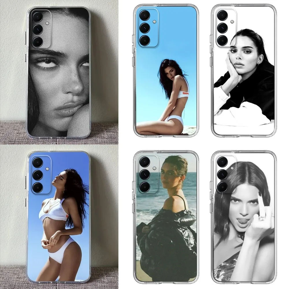 

Hot K-Kendall -Jenner Phone Case Clear Phone Case For Samsung A71,70,52, 50, 40,31,A50,30S,21S Transparent Back Cover