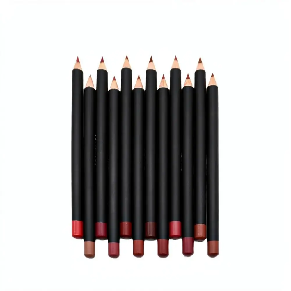 Waterproof Lip Liner Set Matte Finish Long Lasting Makeup Contouring Pencils Soft Smooth Texture Beauty Lip Defining Tools