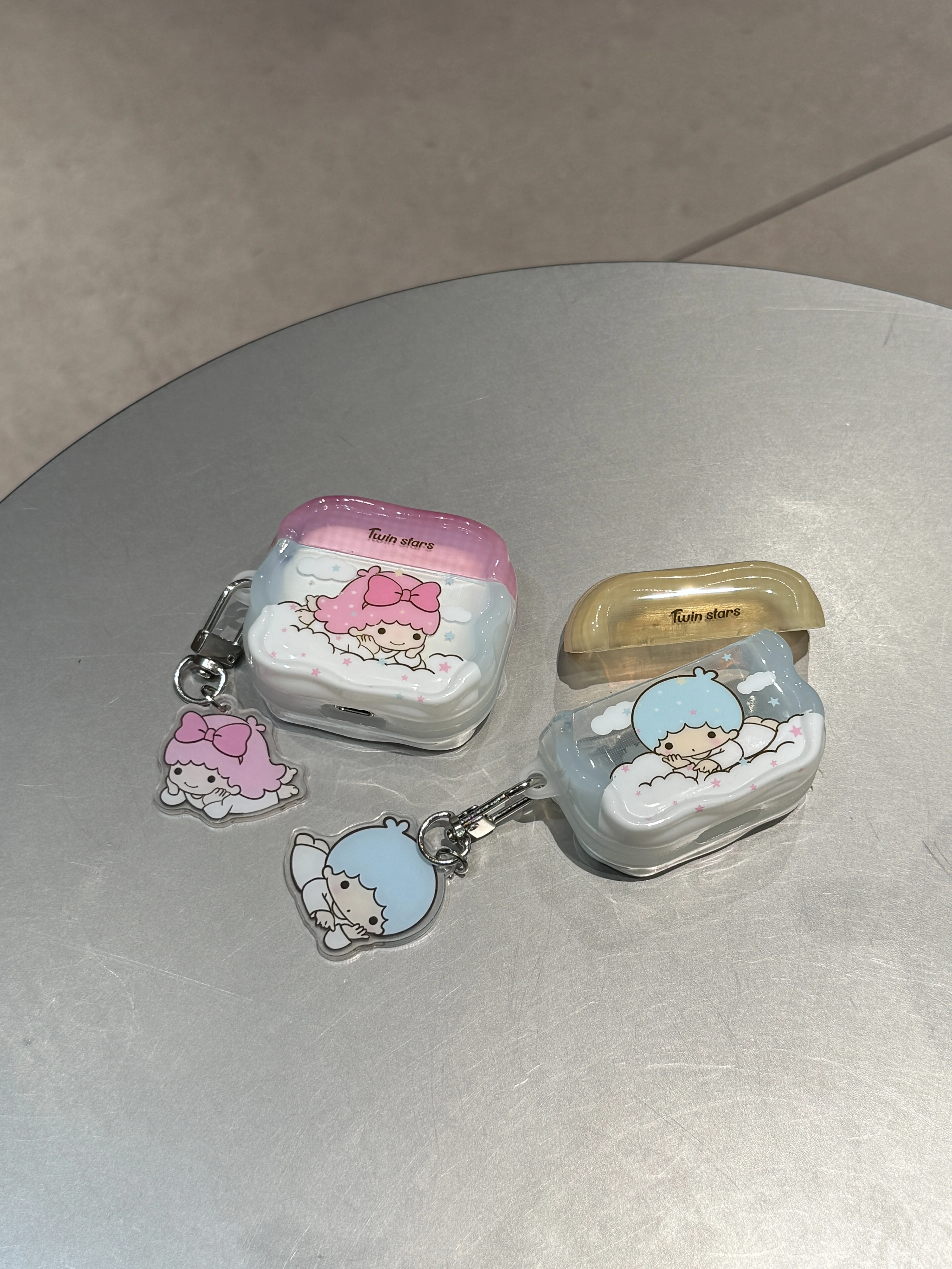Funda ligera anticaída para auriculares Bluetooth de gran calidad para Kawaii Little Twin Stars para Airpods 4,1,2,3,Pro,Pro 2,Pro 3