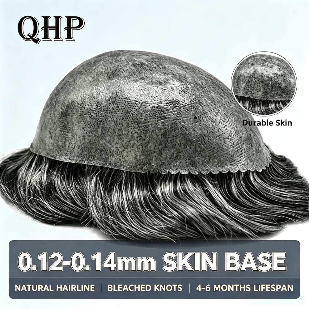 Men's Capillary Prosthesis Skin With Knot Toupee Invisible Wig Man Human Hair Prosthesis Man Natural Hair Replacement System