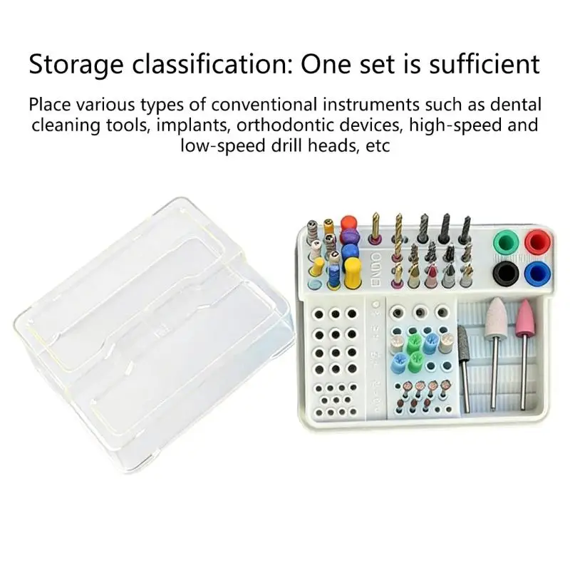 652F Compact Dental Instrument Storage Case Container Holder Autoclavable to 135℃ with Transparent Lid for Neat Tool Security