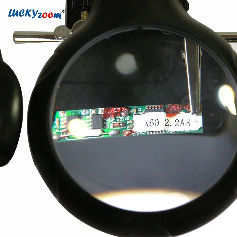 Third Hand Soldering Magnifier 10X 7X 2.5X Table LED Magnifying Glass Auxiliary Helping Clip Iron Holder Repair Welding Loupe