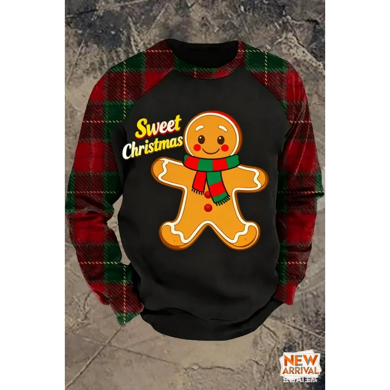 ثلاثية الأبعاد مطبوعة عيد الميلاد منقوشة البلوز للرجال النساء سانتا كلوز نمط هوديي عادية كم طويل البلوفرات الجولة الرقبة هوديس