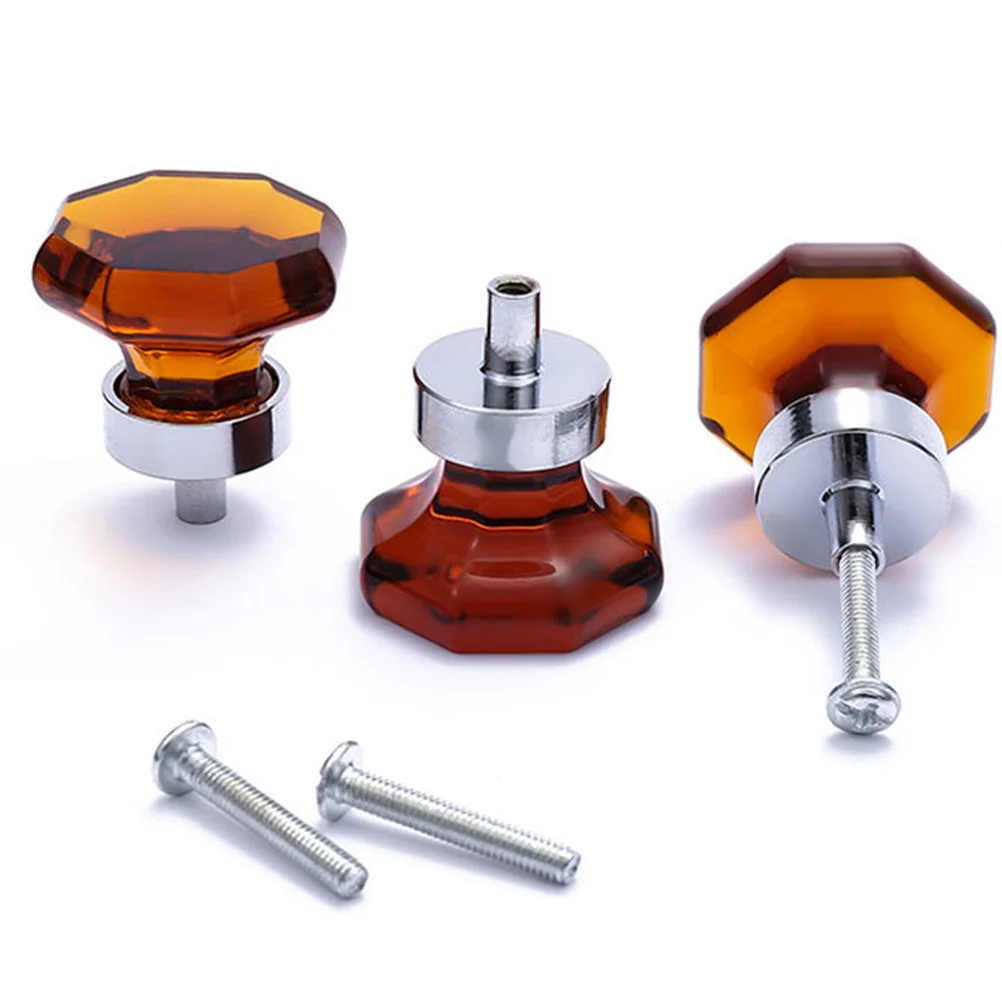 

2pcs Clear Octagon Artificial Crystal Knob Cabinet Handle Drawer Pull Dresser Wardrobe Cupboard Door Hardware Upgrade Decor Home