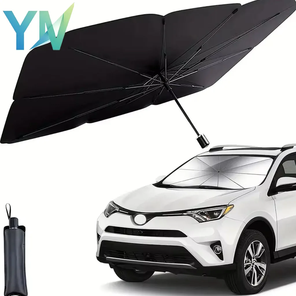 1-4PCS Car Windshield Sun Shade Umbrella Foldable Heat Protection for Front Windshield Car SUV Truck Portable Sun Block Cover