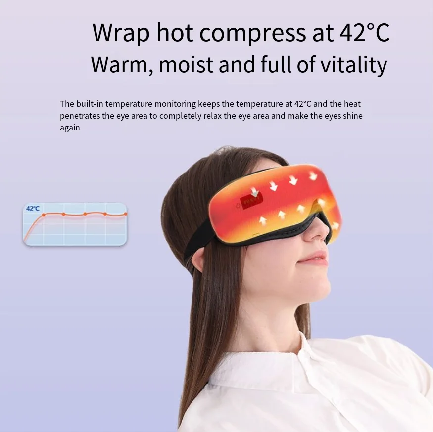 Eye massager eye health care massage glasses eye mask Bluetooth eye massager Hot compress eye mask Foldable air pressure eye