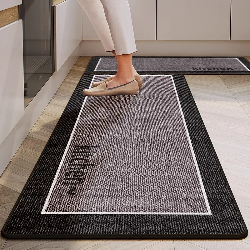 

Kitchen Floor Mat Absorbent Non-slip Foot Mats Simple Advanced Dirt-resistant Carpet Living Room Corridor Bedside Rug Alfombra