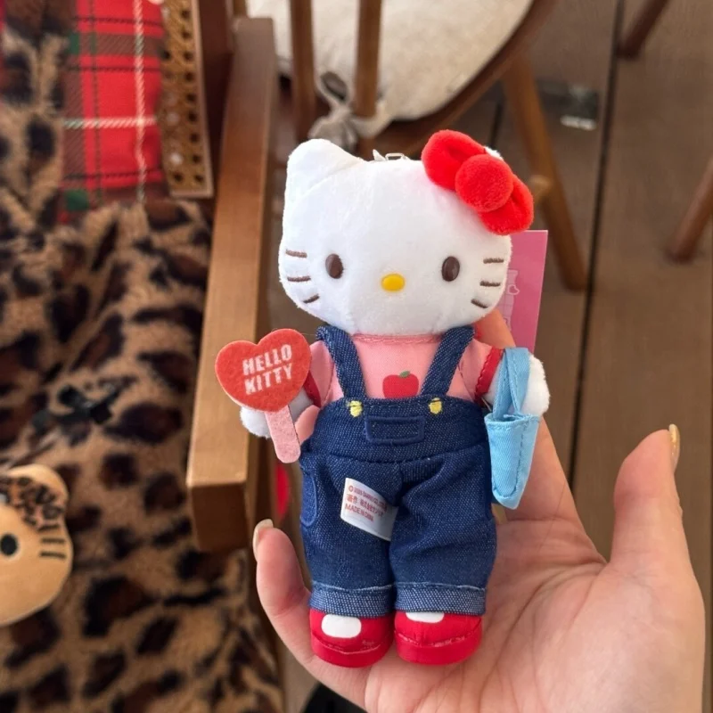 Sanrio kawaii Daily Shopping Series Black KTCat Plush Toy Pendant Black Cat Kitty Long Legs Star Hanging Soft Plush Toy Keychain