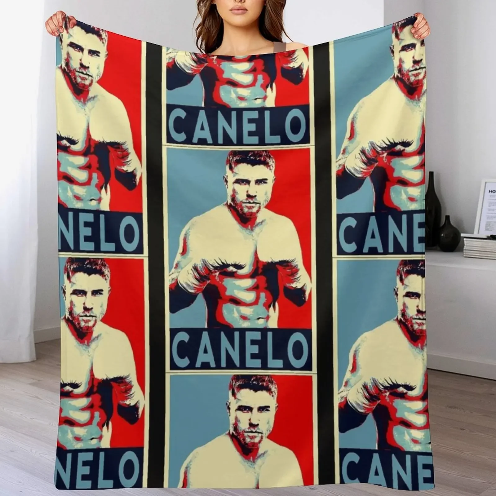 

Canelo-Alvarez (22) Throw Blanket Flannel Picnic Stuffeds Soft Plaid Blankets