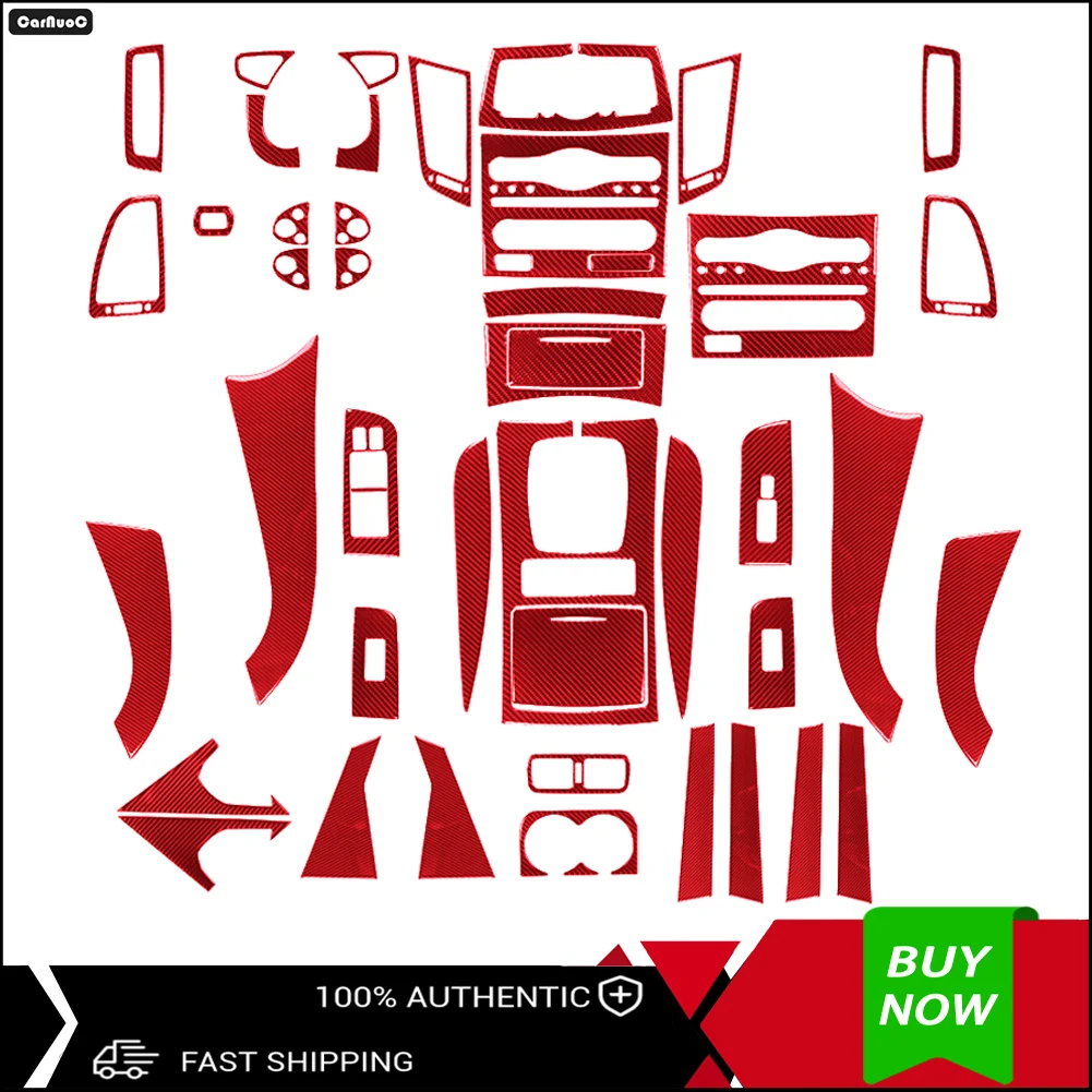 For Infiniti FX35 2009-2013 QX70 2014-2017 Carbon Fiber Stickers Car Interior Upgrade Kit