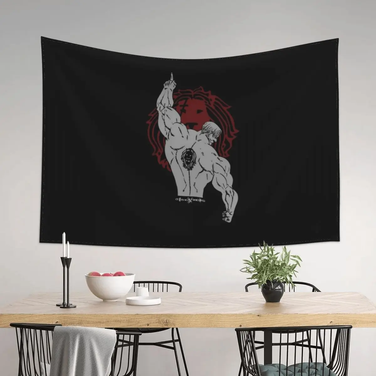 

God Escanor Tapestry Luxury Living Room Decoration Japanese Room Decor Aesthetic Decoration Tapestry