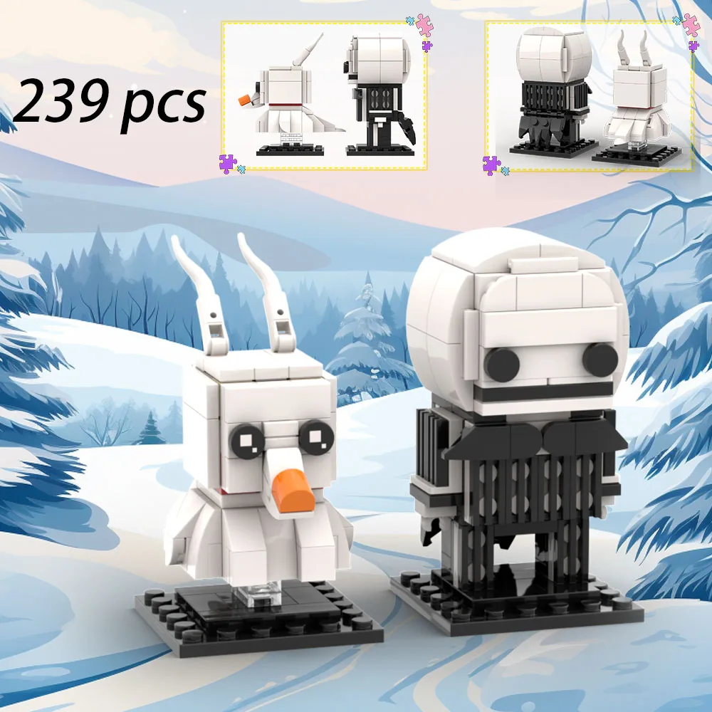 

MOC Movie Figure Nightmareals Before Christmas Sally&Jack&Mayor Brickheadz Building Block Pumpkin Bricks Toys Halloween Gifts