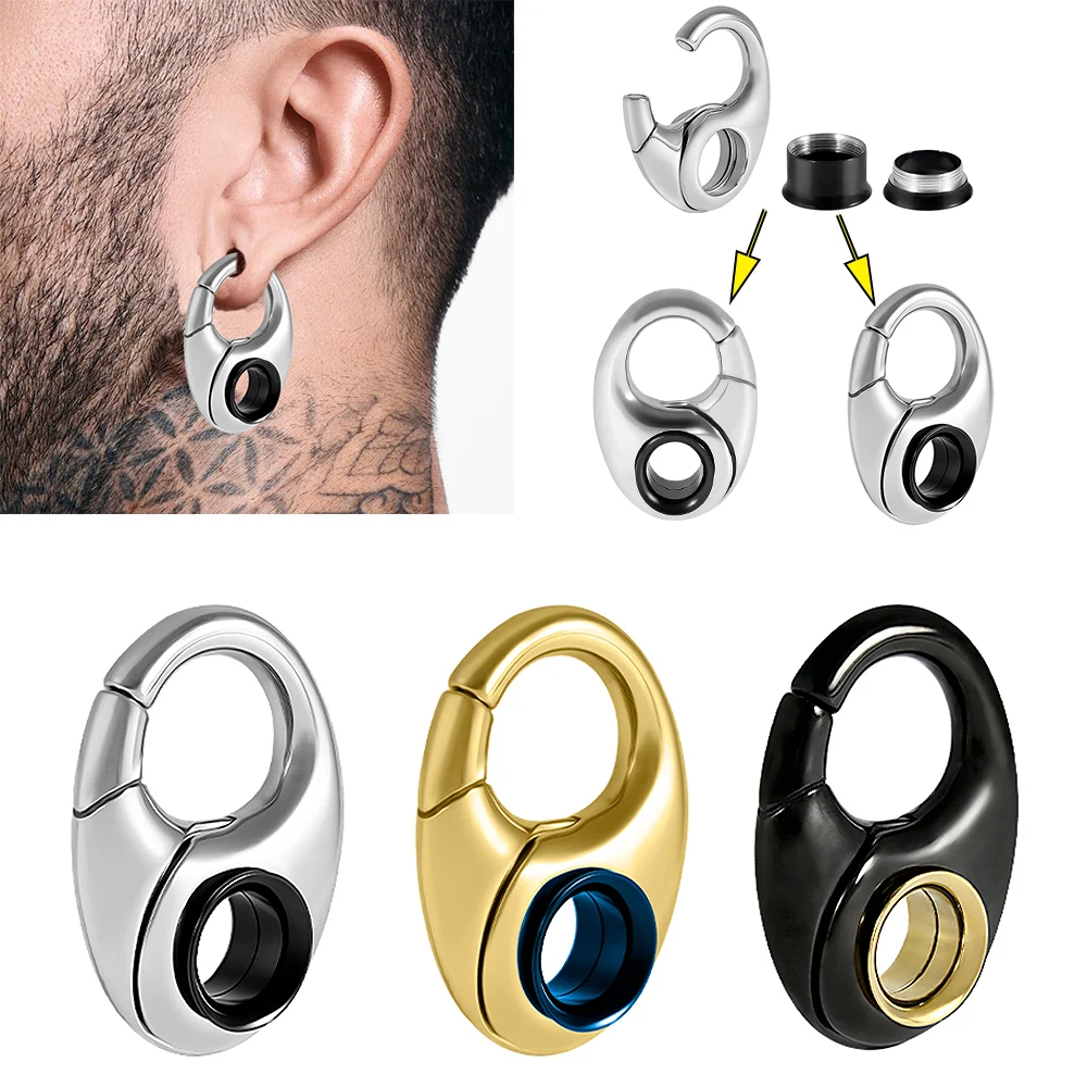1 Juego de 2 uds herramienta percha para oreja pesas ensanchador de oreja tornillo ajuste intercambiable Piercing expansor de oreja tapones para los oídos y túnel joyería