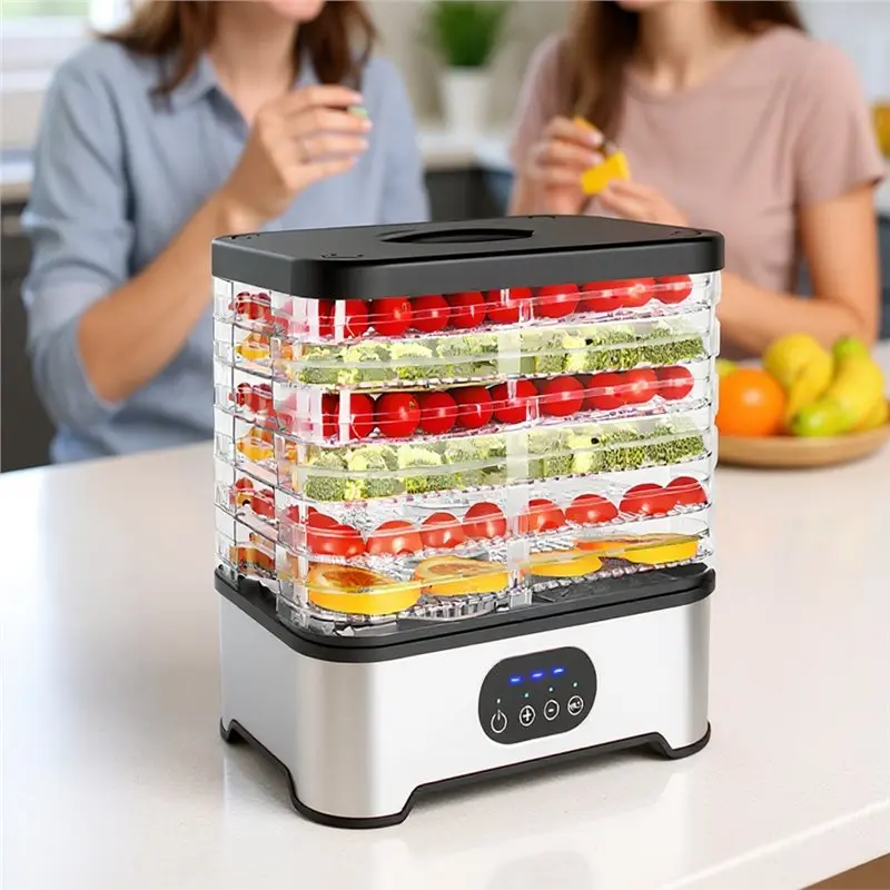N85R-8-Tier Electric Household Dryer Temperature Control Smart Food Dryer Intelligent Food Dehydrator For Meat Fruit EU