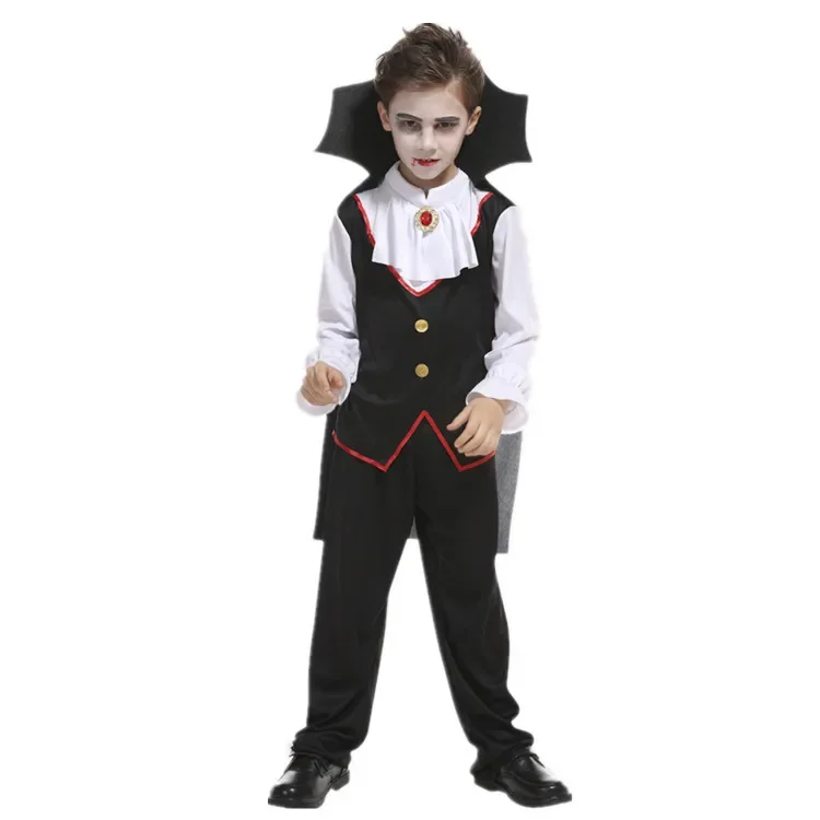 Volwassen Kinderen Nobele Dracula Vampier Kostuum Halloween Jongens Purim Meisjes Kostuums Ouder-Kind Feestkleding Fantasia Verkleden