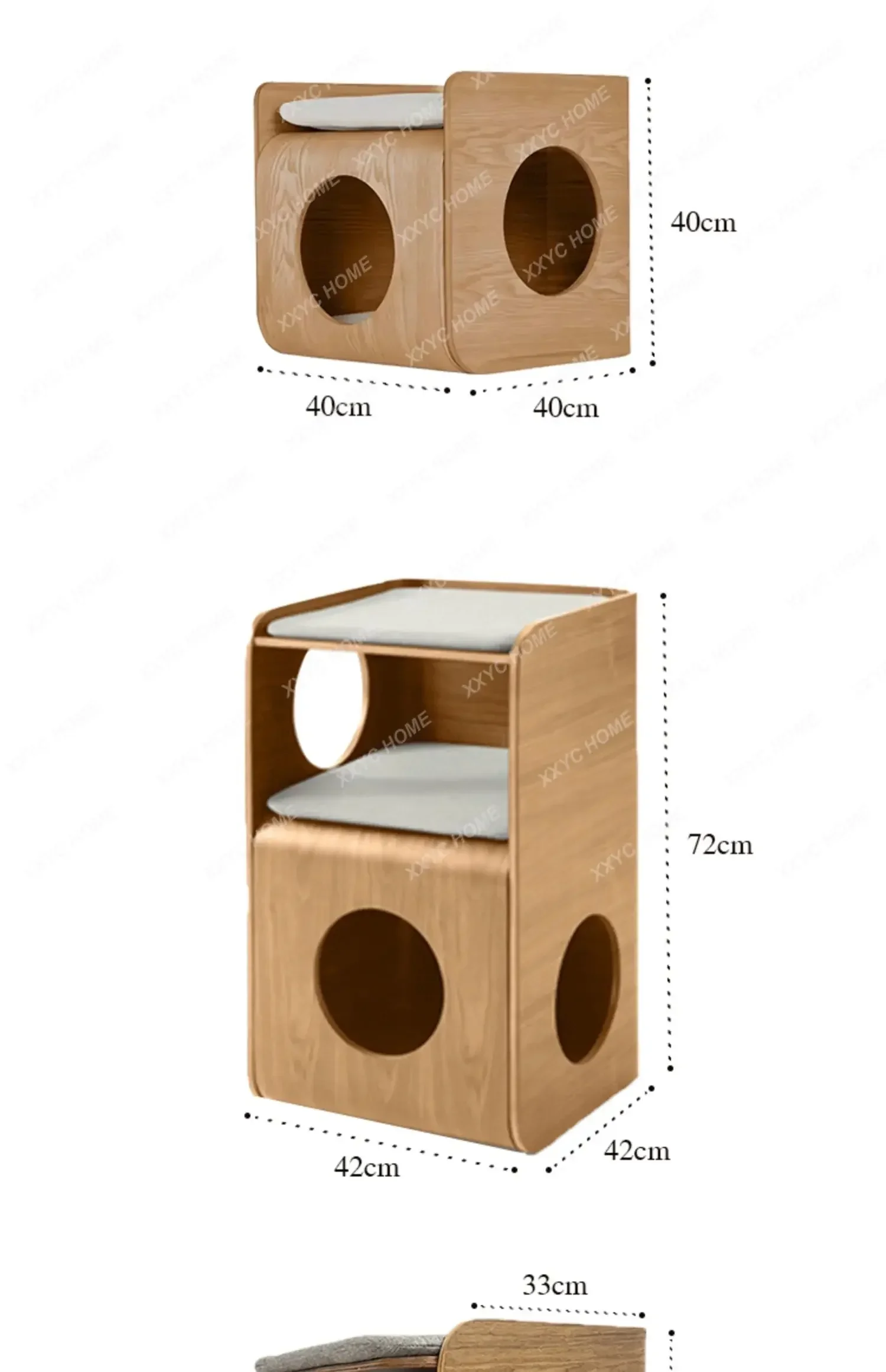 Cat Nest Tea Table Four Seasons Universal Solid Wood Sofa Side Table Nordic Pet Shared Bedside Table Living Room