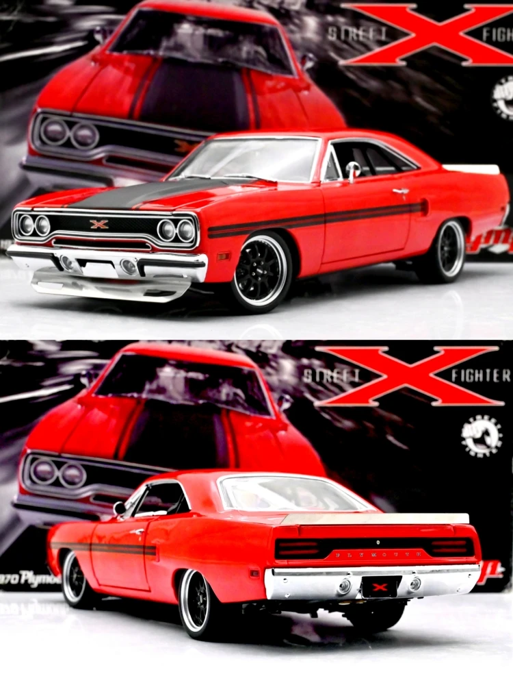 

GMP 1:18 Plymouth GTX 1970 Red Muscle Car Alloy Fully Open Simulation Limited Edition Alloy Metal Static Car Model Toy Gift