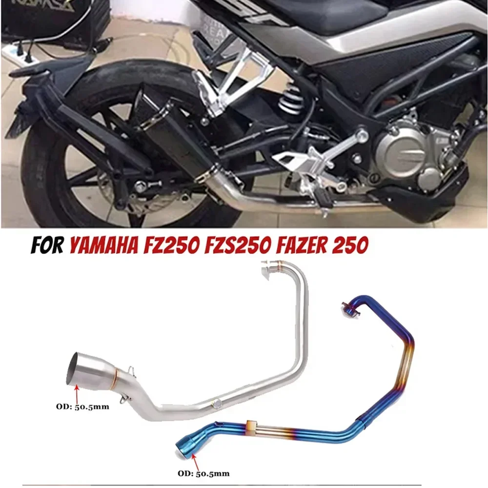 

Motorcycle Modified Exhaust Pipe Front Section for FZ250 FZS250 Fazer 250