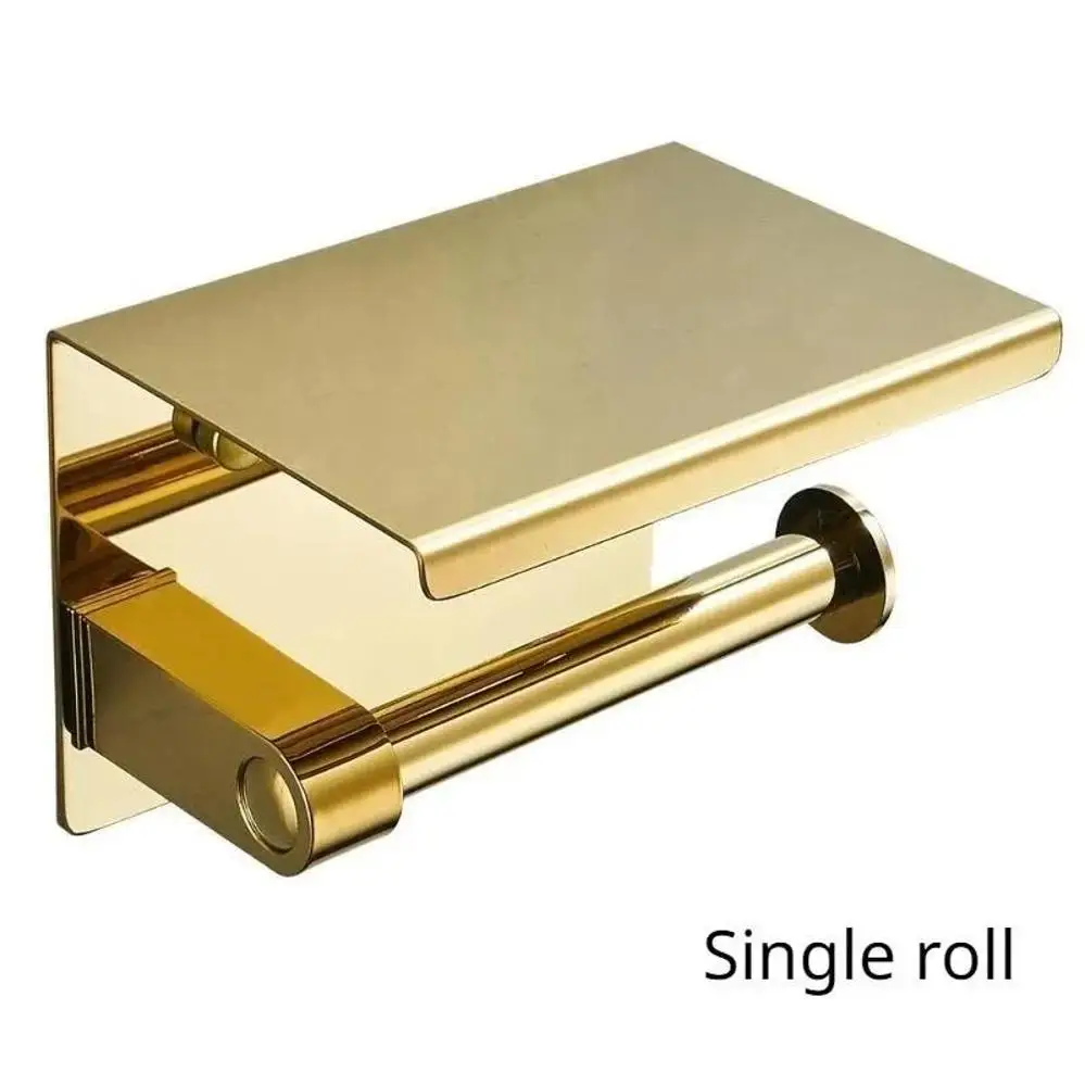 

1 Pcs Multi-Functional Bathroom Toilet Roll Paper Holder Wall Mounted Tissue Hanger Waterproof Paper Storage Organizer Accessory