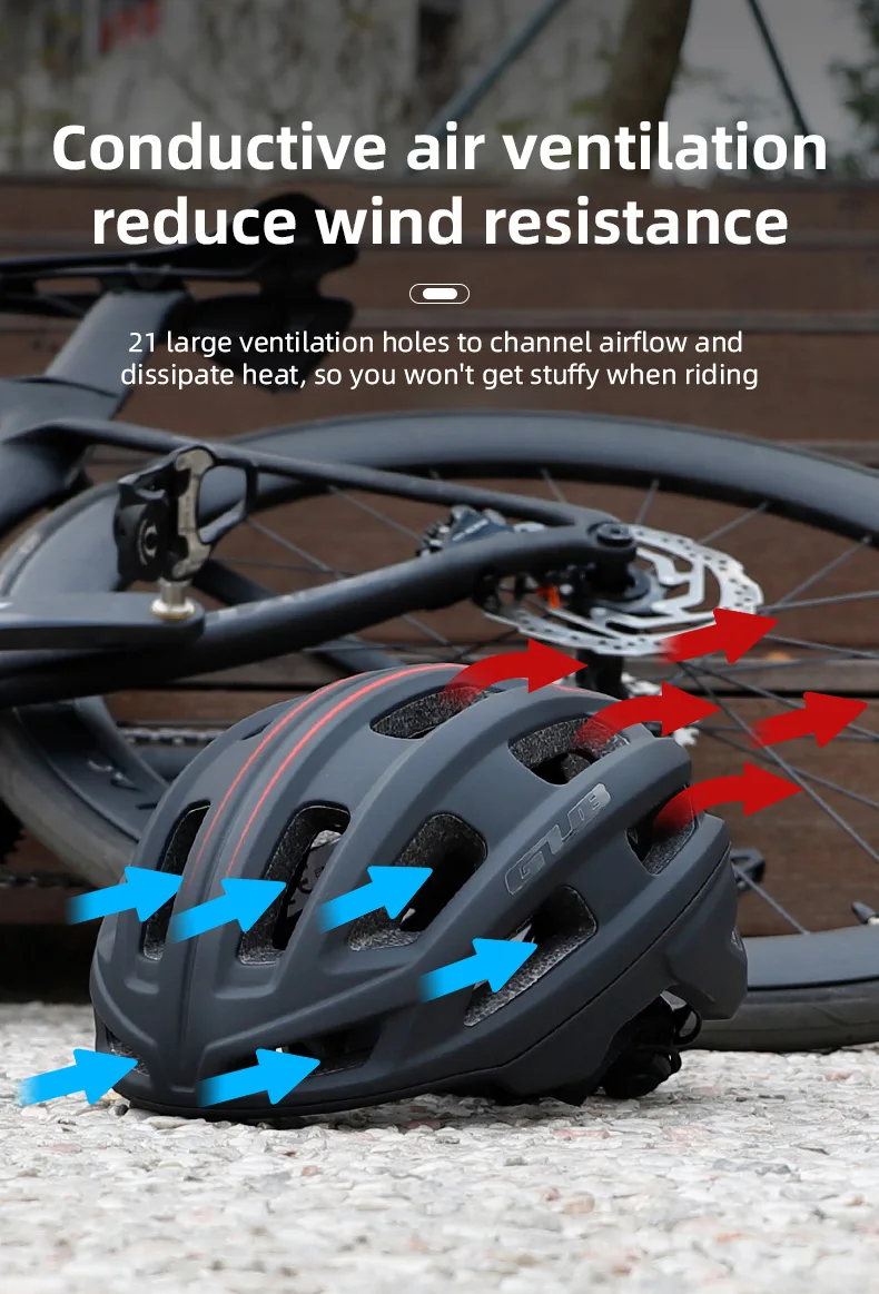 GUB Fahrradhelm Ultraleicht Integral Geformter MTB Rennrad-Helm für Männer und Frauen Atmungsaktiver Reit-Sporthelm – Detail 4