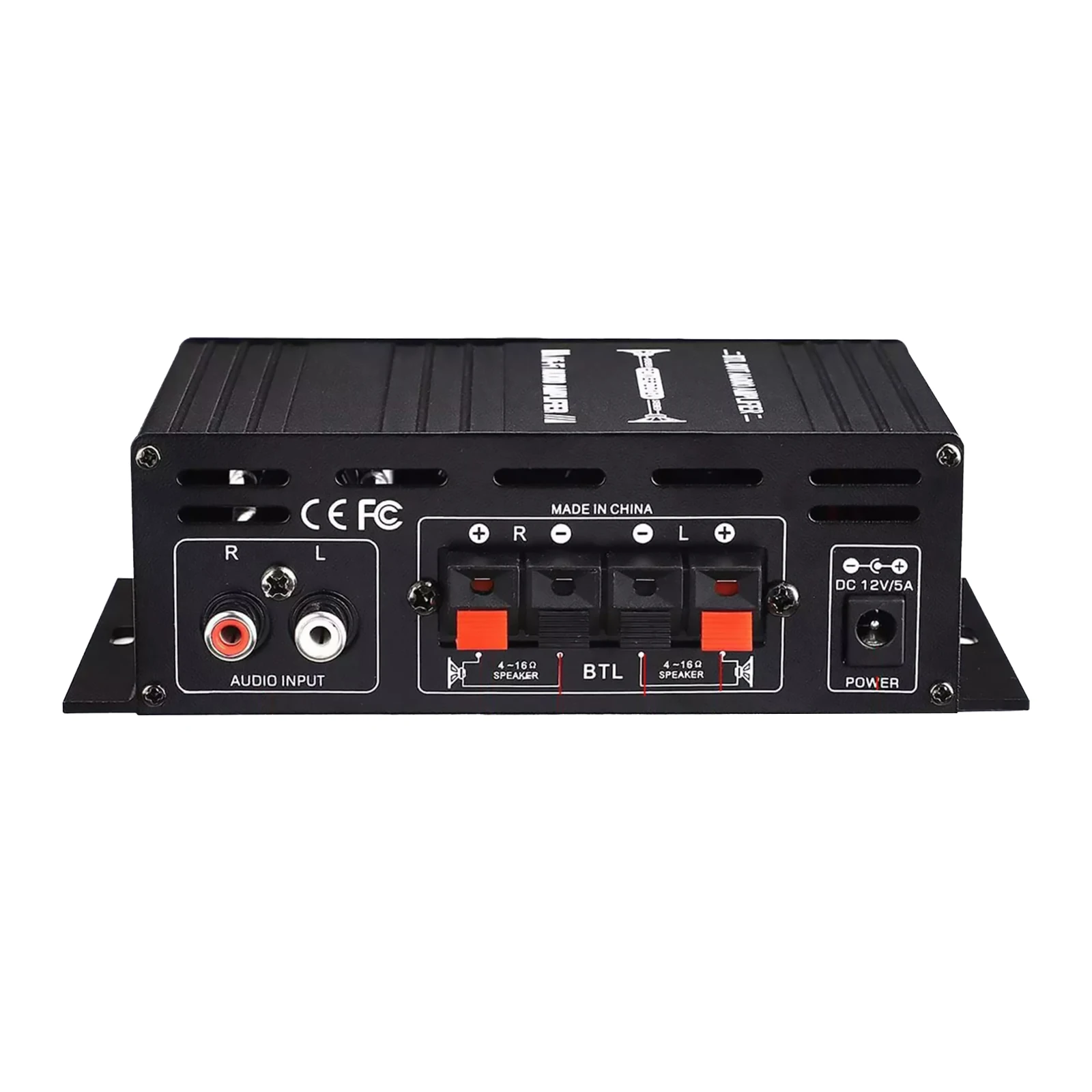 AK280 Amplifier Audio mobil, pengeras Audio Digital Mini daya Audio Stereo cahaya biru untuk teater rumah klub pesta musik 40Wx2 daya