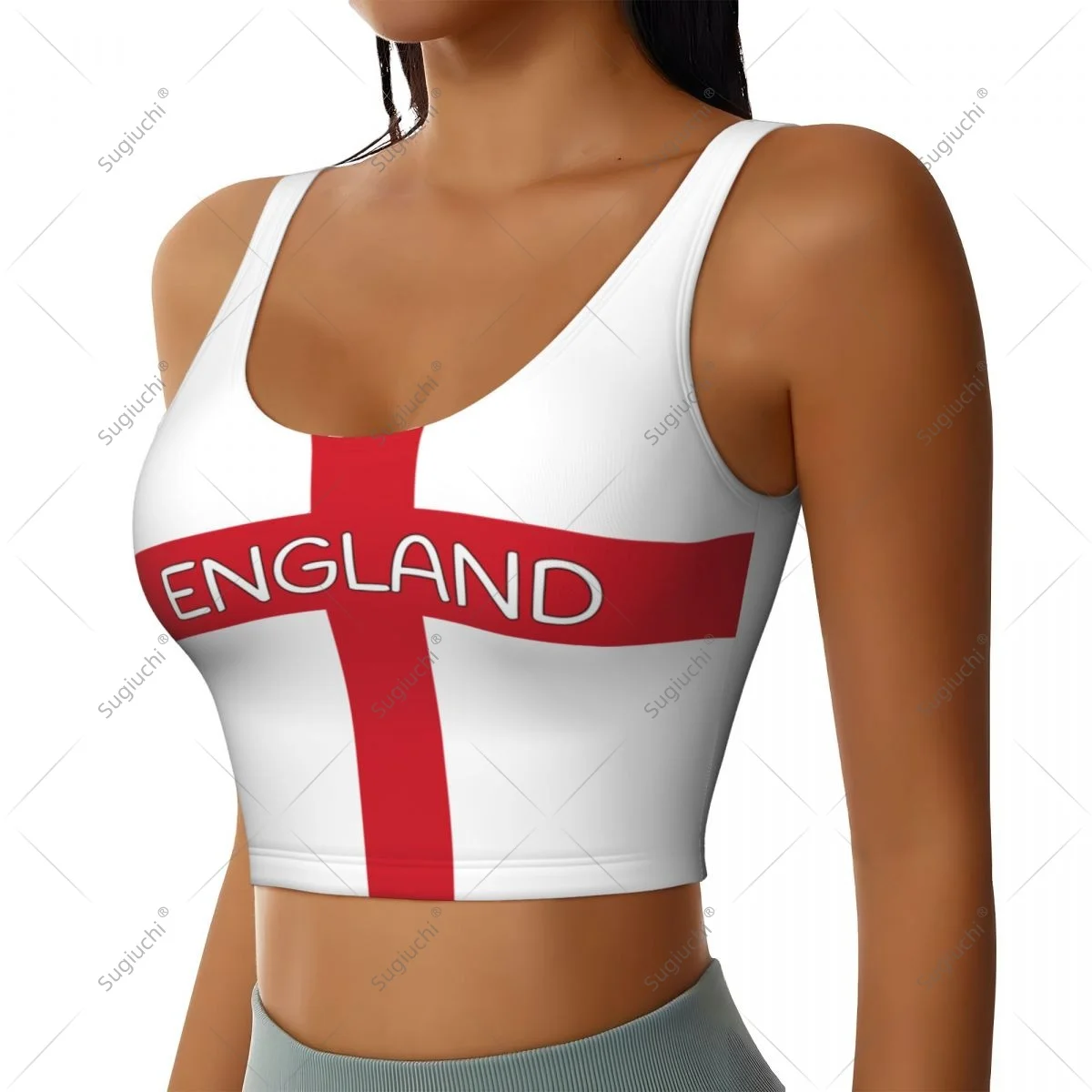 England Flag Women Girl Activities Sports Vest for Female Yoga Vest Workout Vest Lightweight Trendy