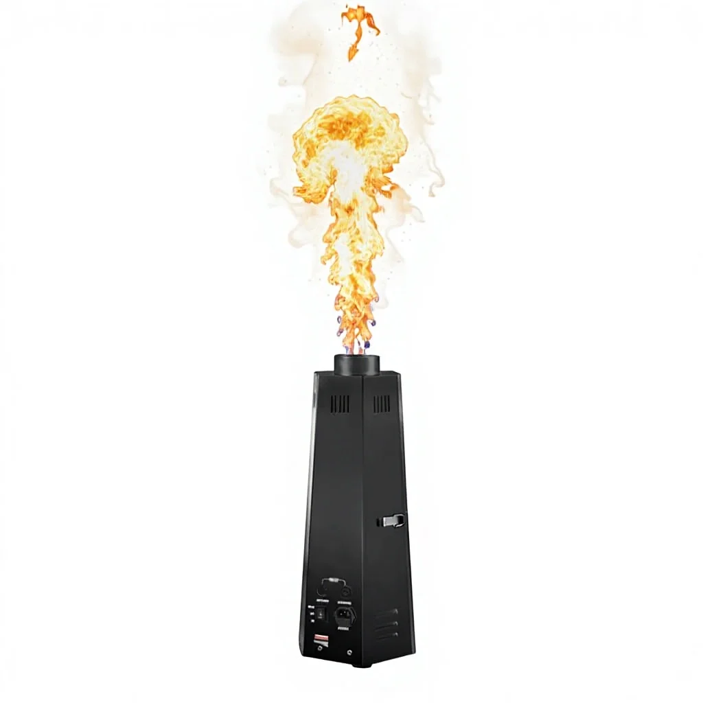 200W 90-240V 6 Angle High Altitude Flamethrower 6 Channel DMX512 Remote Multicolor Metal Outdoor Event Stage Special Effects