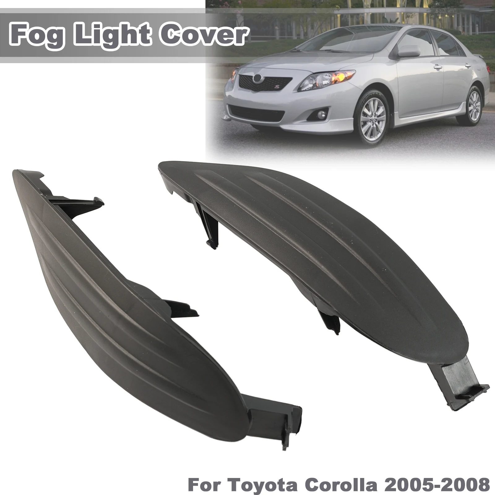 2Pcs Car Front & Left Right Bumper Side Lights Fog Cover Car Parts 5212702170 5212802200 For Corolla Toyota 2005 2006 2007 2008