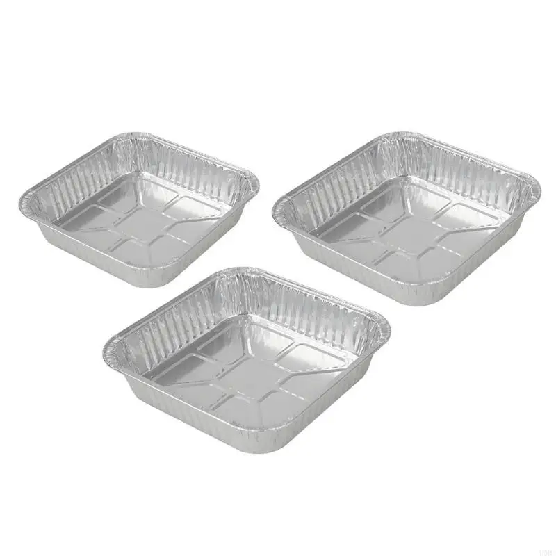 Bandejas reutilizables papel aluminio para horno, revestimientos para freidoras aire cuadrados apilables, contenedores alimentos, suministros cocina, 20 piezas