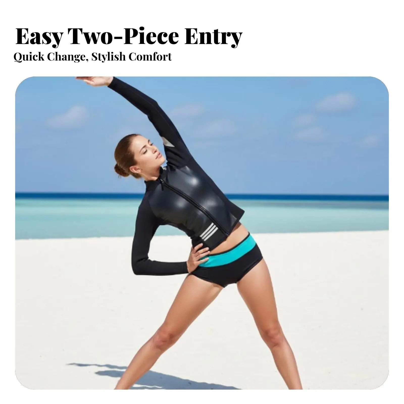 

Женский гидрокостюм для дайвинга, раздельный, утолщенный, из блестящей резины, морозостойкий, профессиональный гидрокостюм для фридайвинга