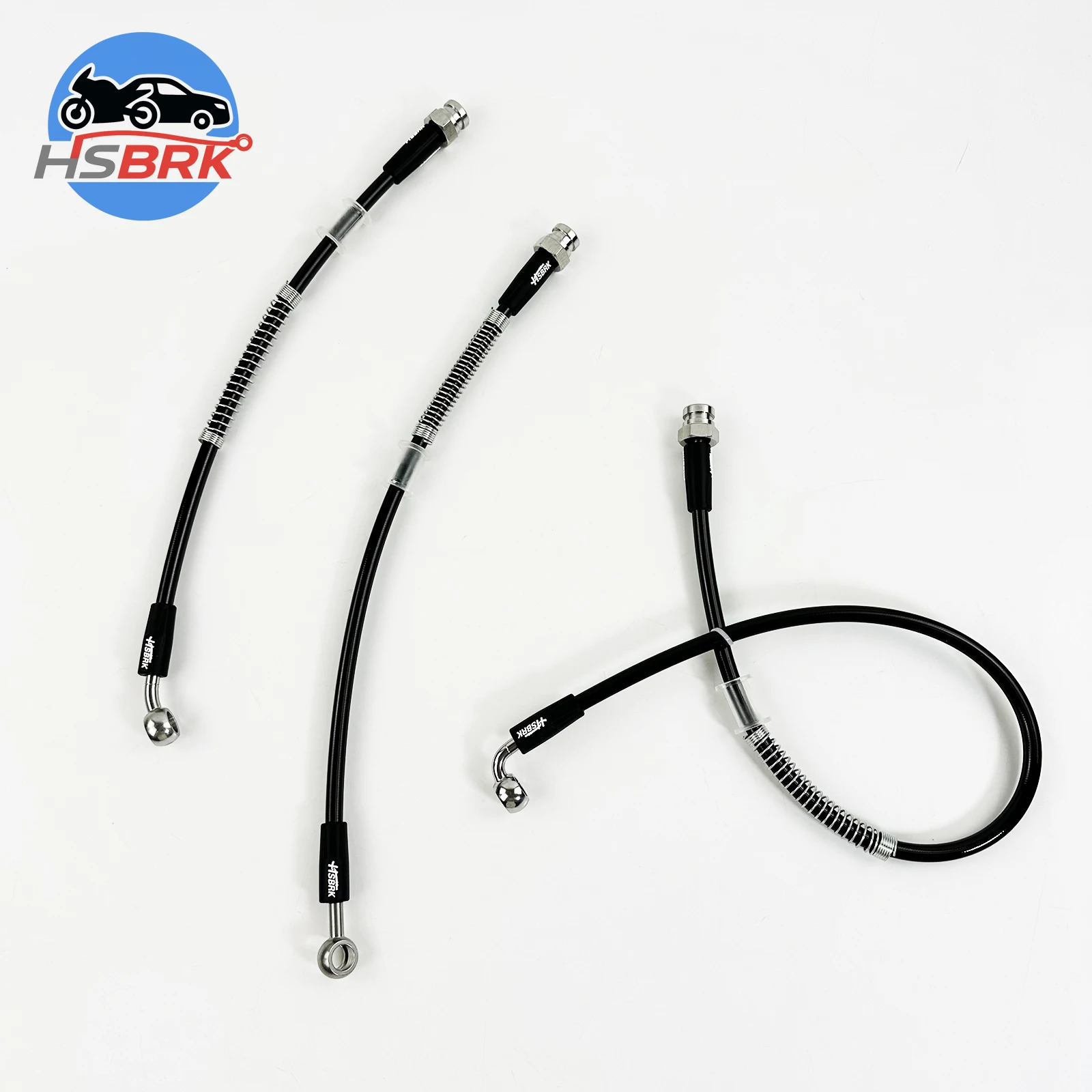 

0°/28°/90°10-500cm Black PTFE M10*1.0MMMotorcycle/Automobile Hydraulic Brake Hose Brake Pipe Steel Connector Suitable for Yamaha