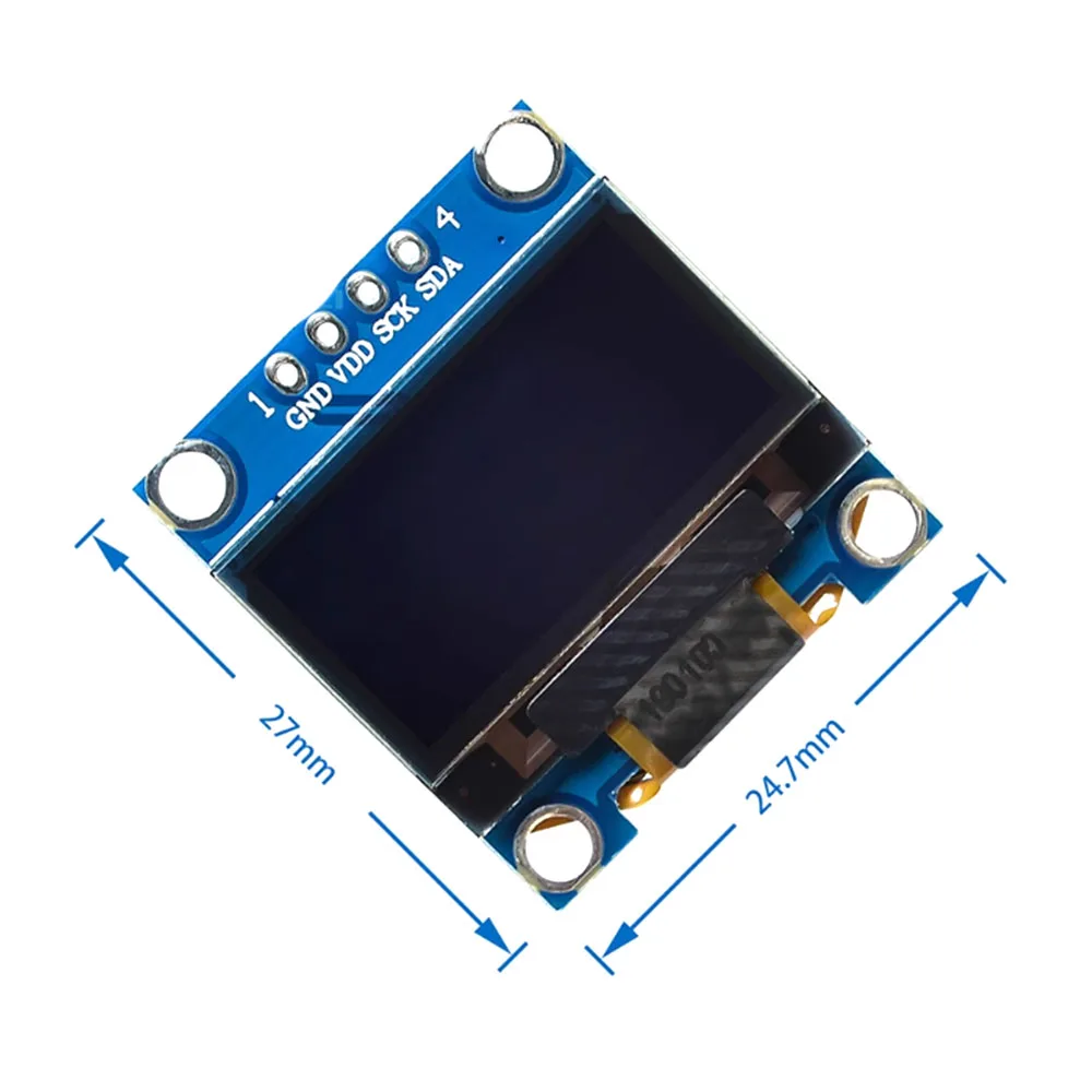 0.96 インチ青白イエローブルーデュアルカラー IIC 通信 OLED ディスプレイモジュール 51 マイクロコントローラー SSD1315