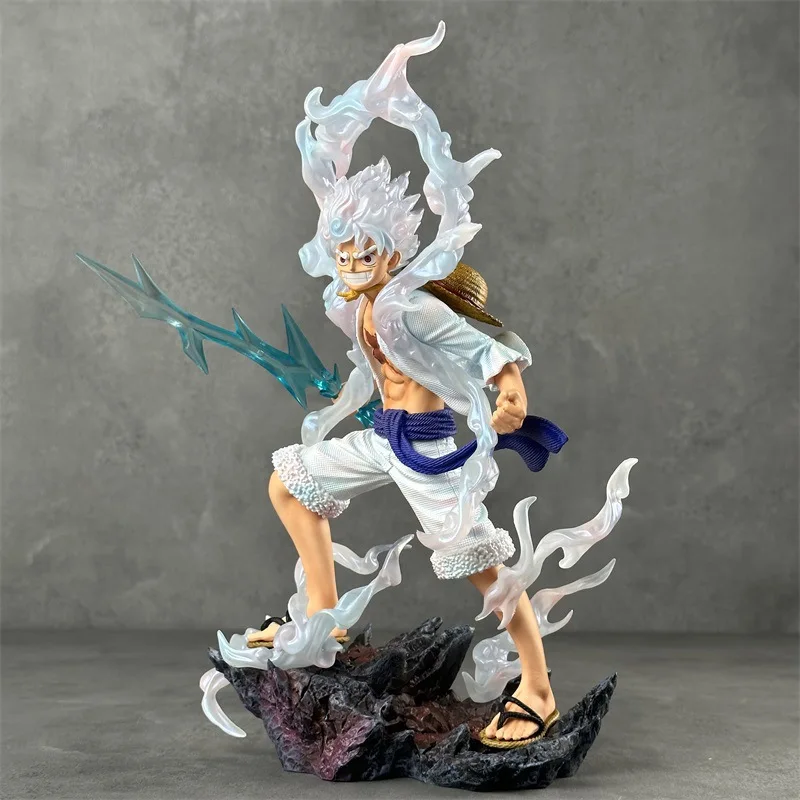 Nowe figurki anime One Piece, 27 cm, Gear 5 Nika Luffy, ozdoba sceniczna, figurki dekoracyjne, model, statuetka, zabawki dla dzieci, prezenty