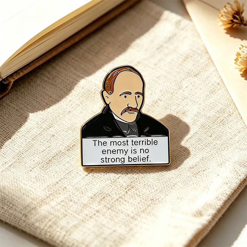 Cartoon Character Pins 4-style Enamel Metal Famous Character Quote Pin Metal Badge Brooch Jewelry Accessory Gift