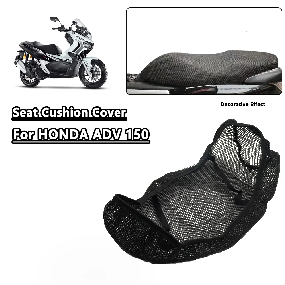 

For HONDA ADV 150 ADV150 Mesh Motorcycle Seat Cover 3D Elastic Motorbike Breathable Heat resistant Anti-Slip Protector Cover